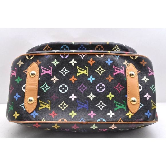 Auth Louis Vuitton Monogram Multicolor Rita 2way Hand Bag Black - Picture 5 of 11